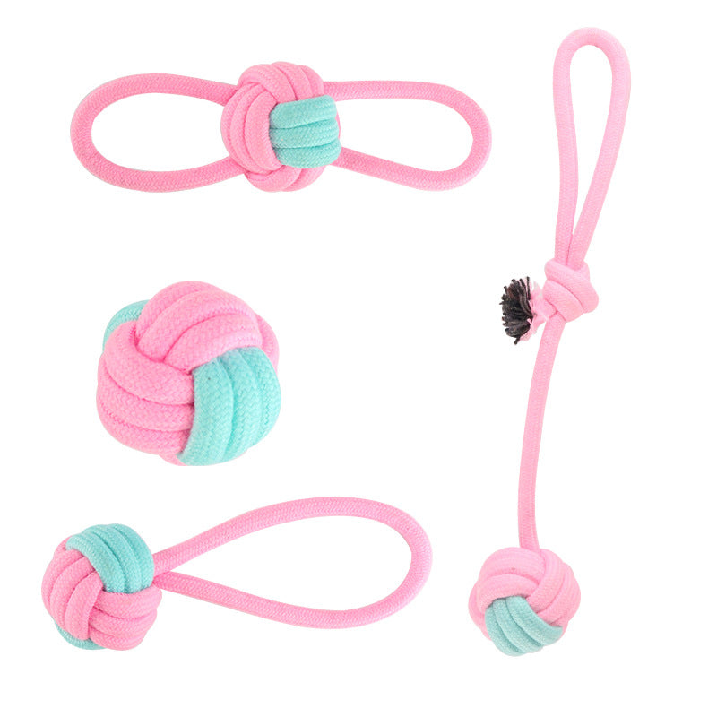 Pet Cotton Knot Toys Combination Biting Molar Dog