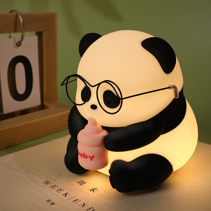 Panda silicone Lamp Room Decor Birthday Gifts Huahua Panda Fun Lamp