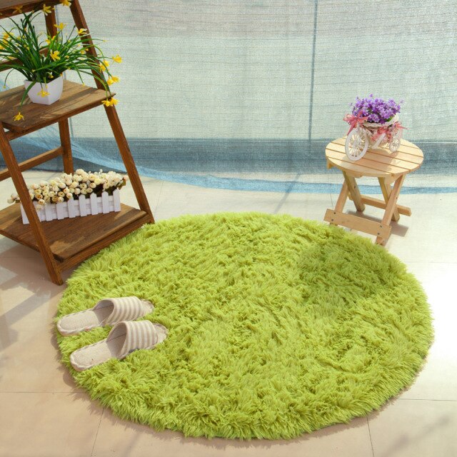 Fluffy Round Rug Carpets for Living Room