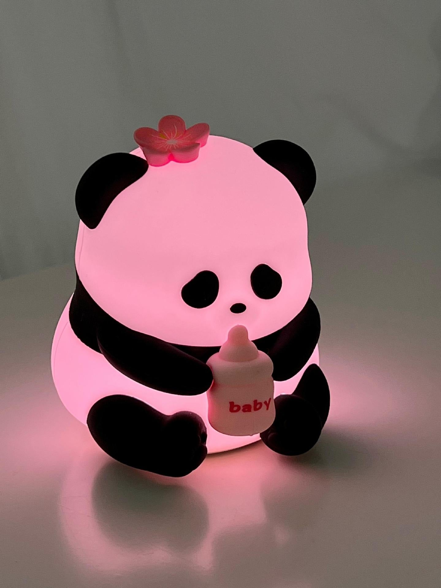 Panda silicone Lamp Room Decor Birthday Gifts Huahua Panda Fun Lamp