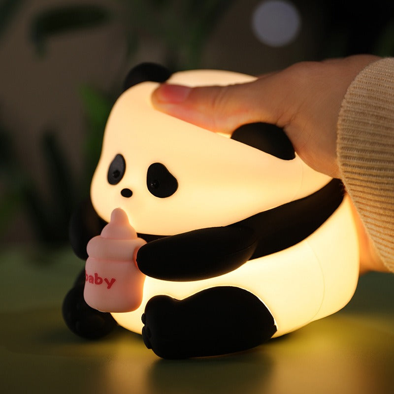 Panda silicone Lamp Room Decor Birthday Gifts Huahua Panda Fun Lamp