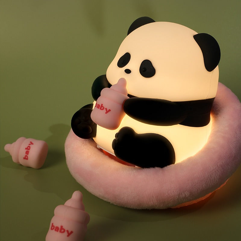 Panda silicone Lamp Room Decor Birthday Gifts Huahua Panda Fun Lamp