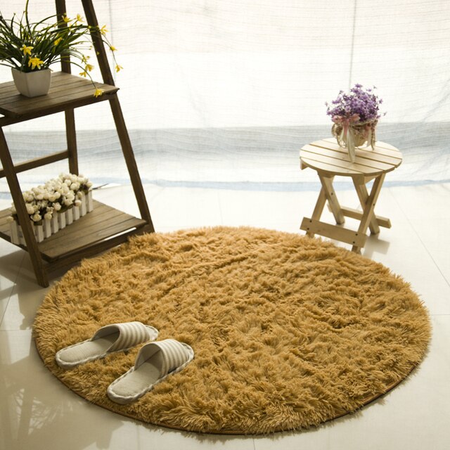 Fluffy Round Rug Carpets for Living Room