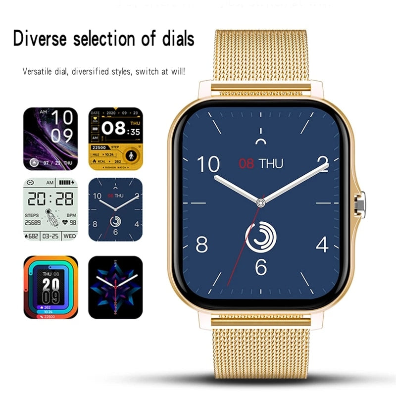 WOMEN'S & MEN'S SMART WATCH 1.69 INCH COLOUR SCREEN FULL TOUCH FITNESS TRACKER BLUETOOTH CONNECT