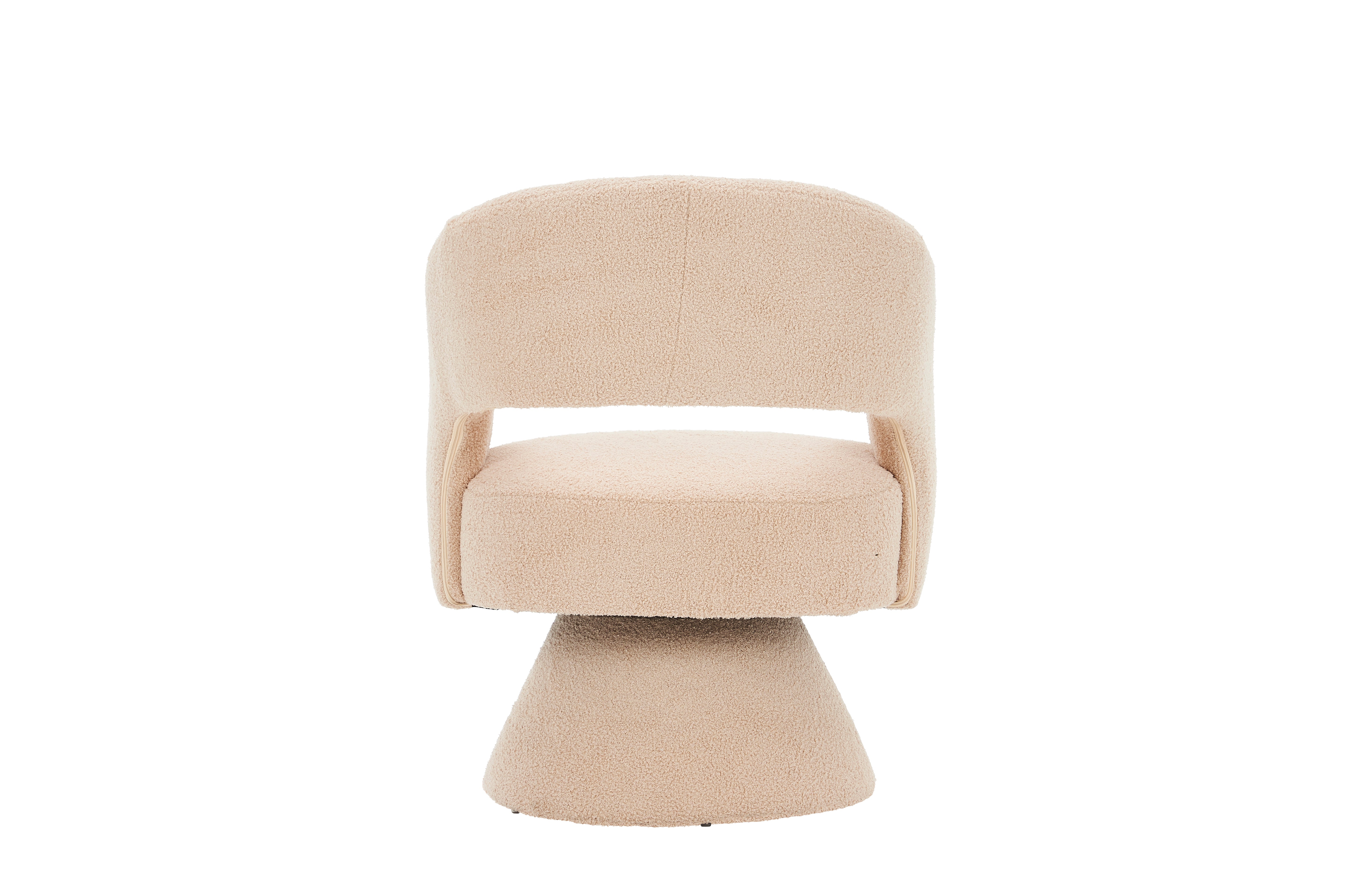 Round Barrel Chair in Fabric for Living Room