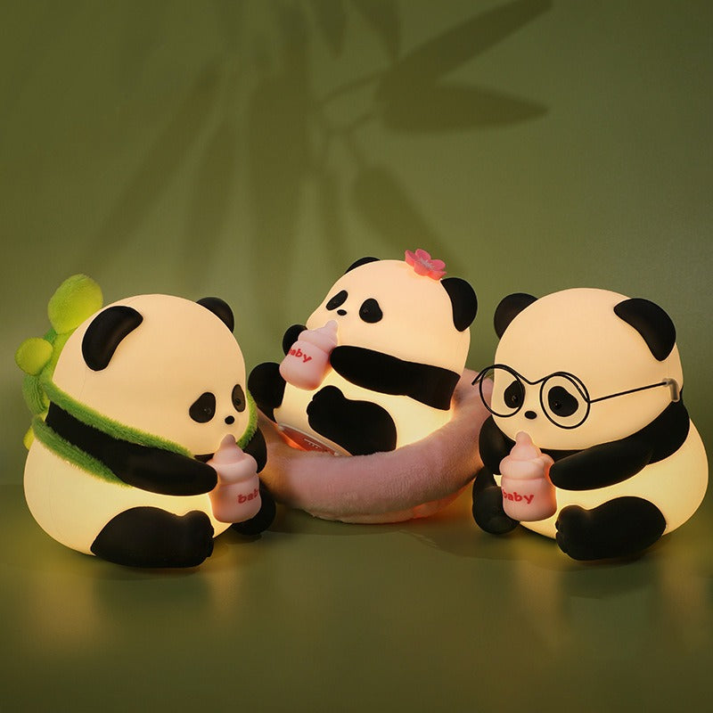 Panda silicone Lamp Room Decor Birthday Gifts Huahua Panda Fun Lamp