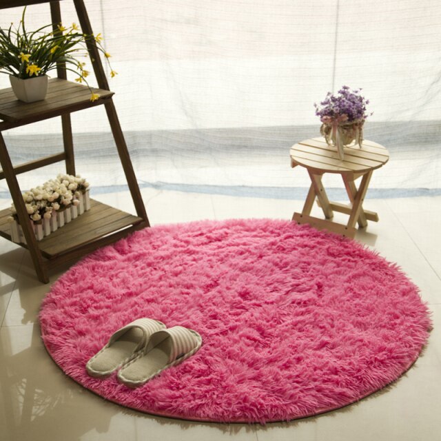 Fluffy Round Rug Carpets for Living Room