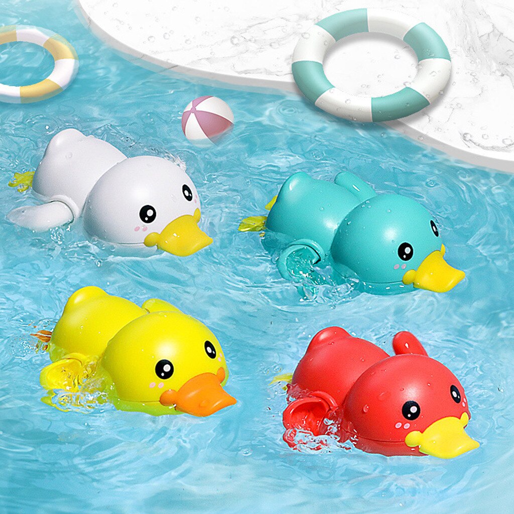 Bathroom Bath Shower Cute Little Yellow Duck Swimming Baby Children Play