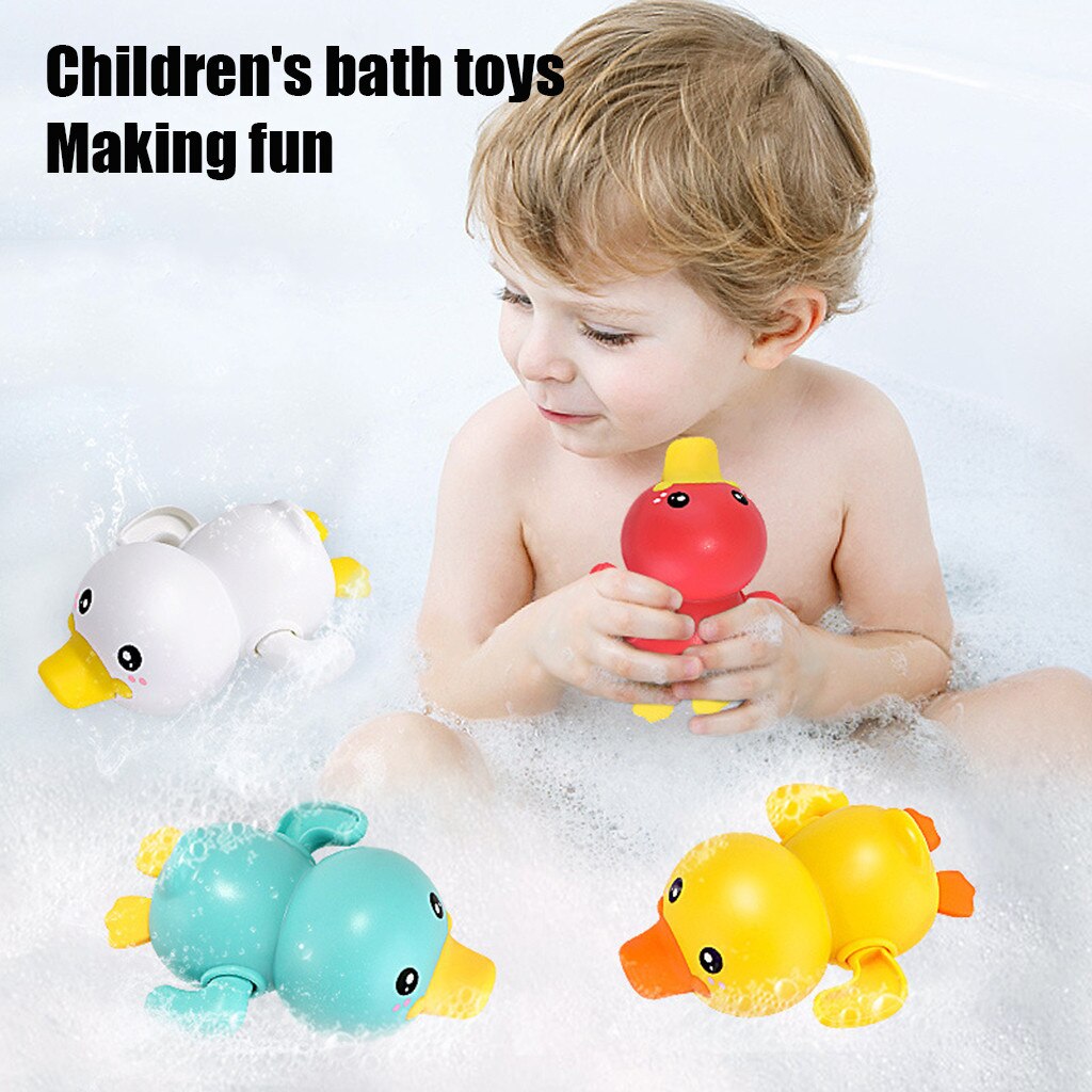 Bathroom Bath Shower Cute Little Yellow Duck Swimming Baby Children Play