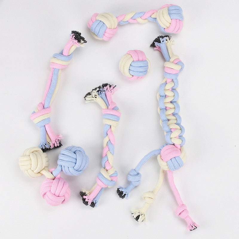 Pet Cotton Knot Toys Combination Biting Molar Dog