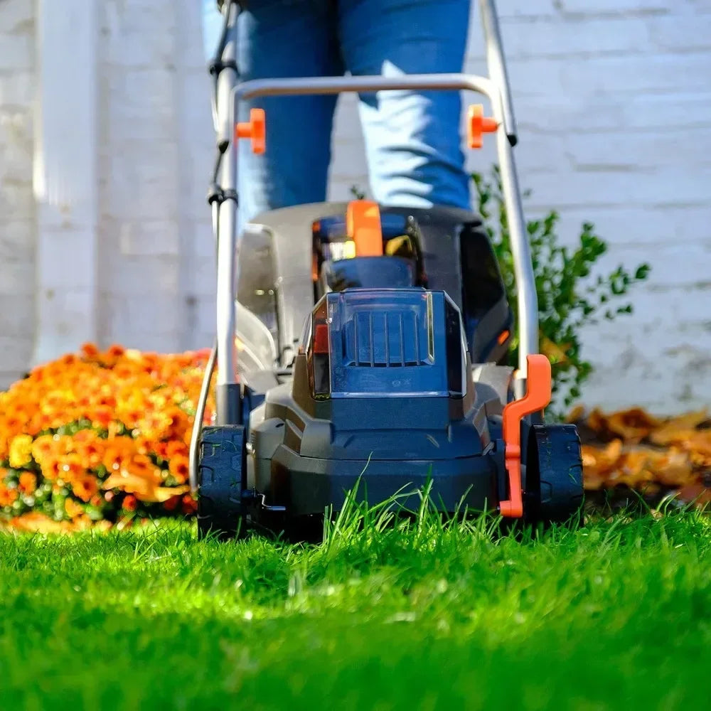 Black Lawnmower with an adjustable handle