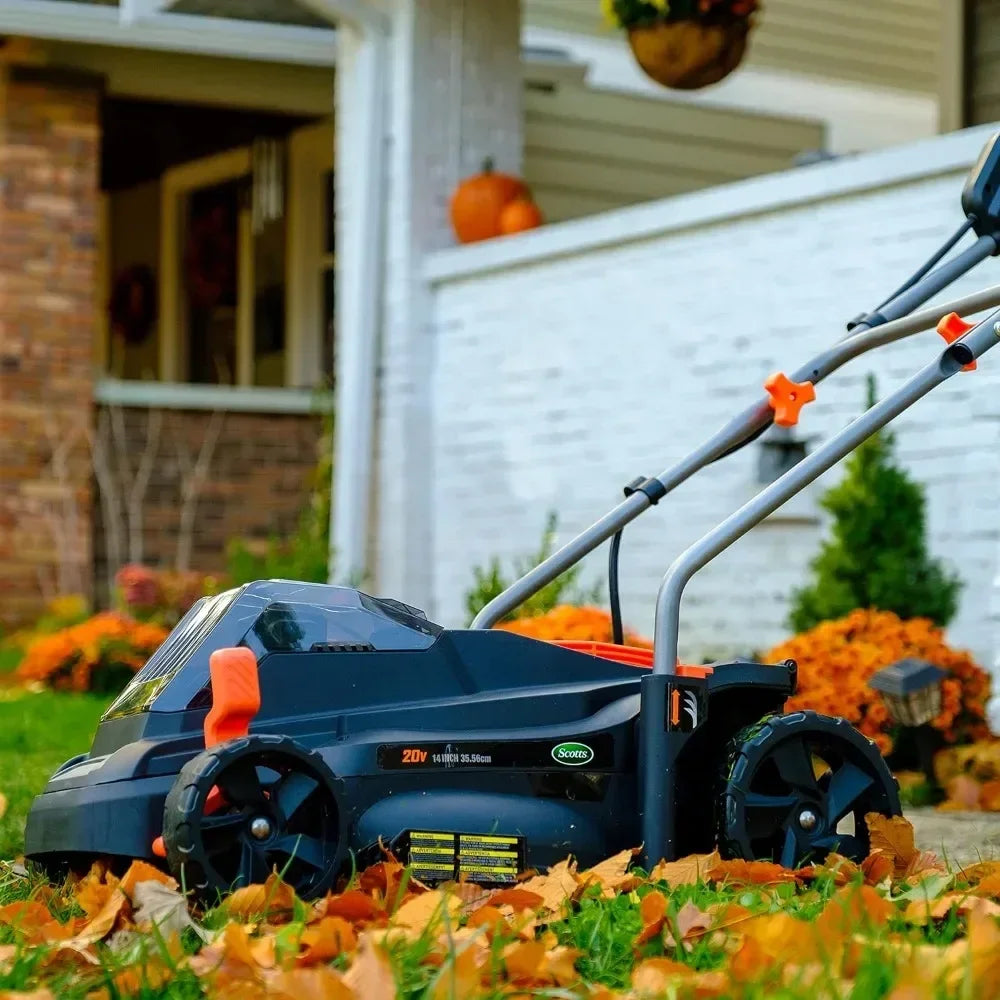 Black Lawnmower with an adjustable handle