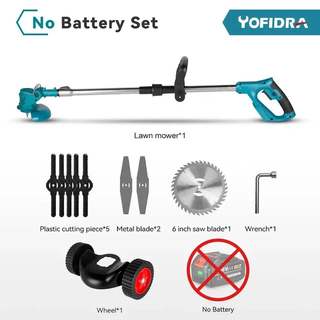 YOFIDRA Electric Lawn Mower Handheld Length Adjustable Cutter